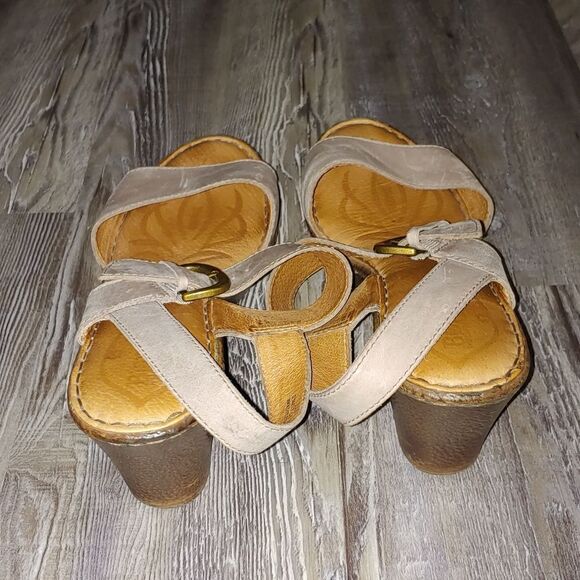 Born tan leather sling back sandals Sz 11 - Picture 3 of 7